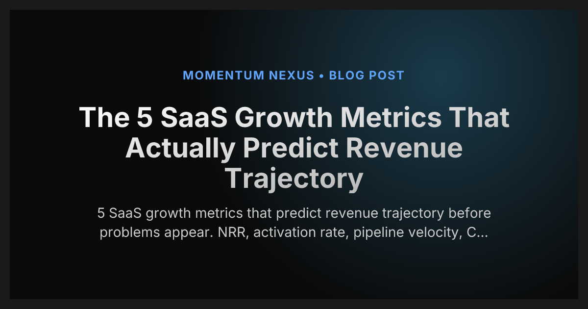 The 5 SaaS Growth Metrics That Actually Predict Revenue Trajectory