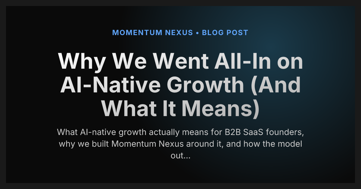 Why We Went All-In on AI-Native Growth (And What It Means)