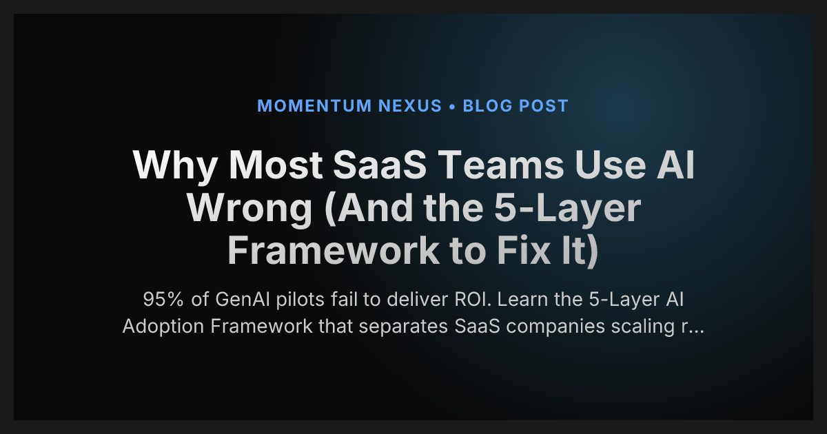 Why Most SaaS Teams Use AI Wrong (And the 5-Layer Framework to Fix It)